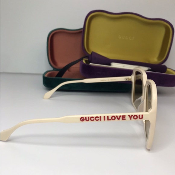New Authentic GUCCI sunglasses GG0567SAN 006 I Love You - Picture 7 of 11